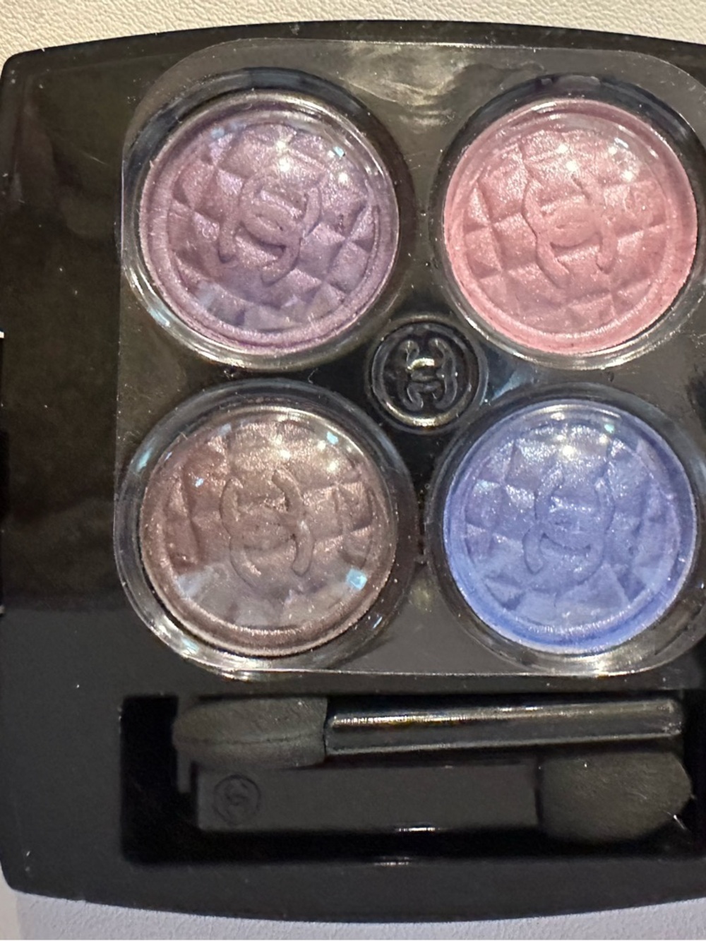 $75-CHANEL® 
CHANEL Four-Shade Eyeshadow Quad - Lavender, Pink, Silver, Blue - Picture 2 of 7